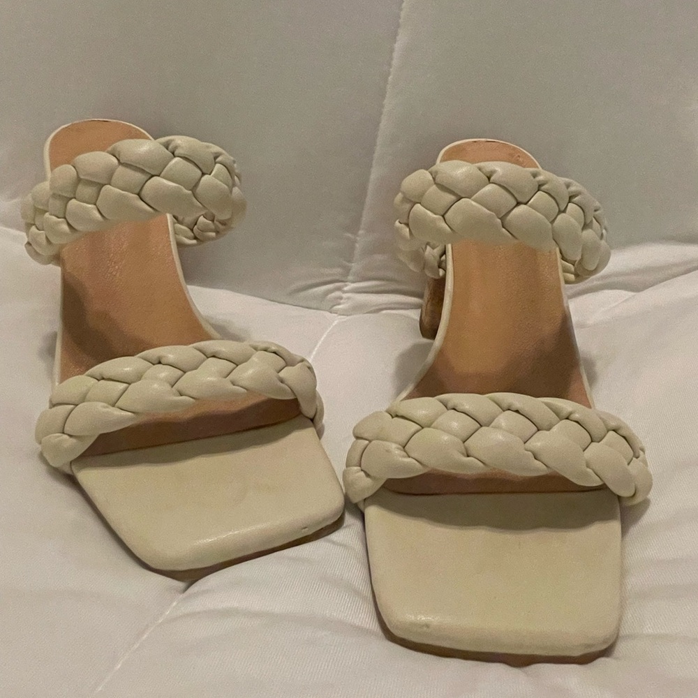 Braided Cream Women's Sandals
